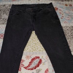 Black denim jeans